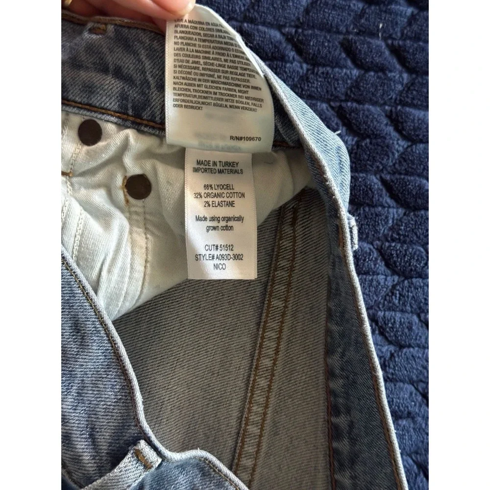AGOLDE Women's Blue Denim Distressed Jean Ankle Button‎ Fly Size 25